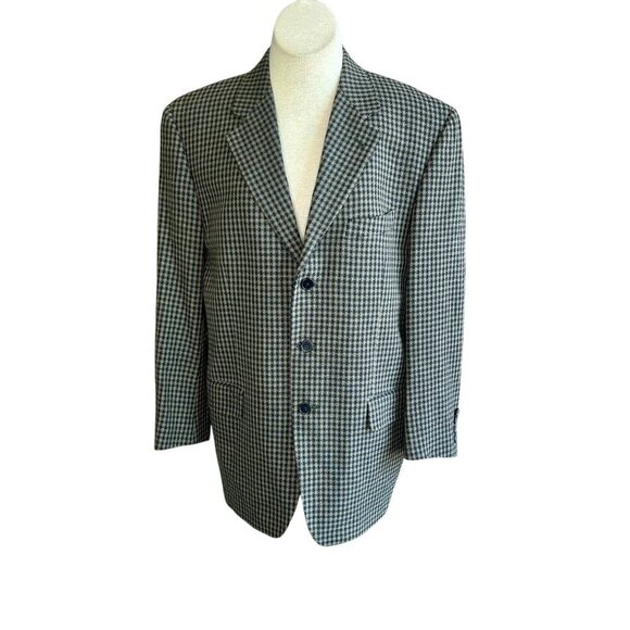 Joseph Abboud Men's 100% Wool Checkered Tweed Sport Coat Blazer Size 40R - Picture 5 of 14